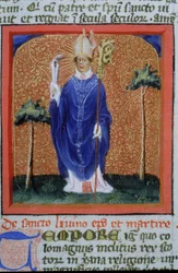 Seite aus der Legenda Aurea, Brügge, ca. 1400-10