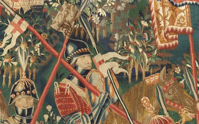 Serie Eroberungen von König Alfons I. von Portugal (Conquistas de Alfonso V de Portugal). Eroberung von Tanger (Toma de Tánger, De inname van Tanger). Tournai. Wolle und Seide.