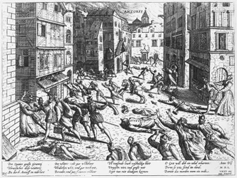 Szenen der spanischen Wut in Antwerpen, 1576