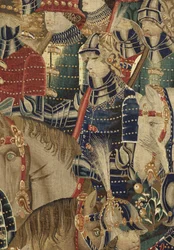 Wandteppich, der die Eroberungen von König Alfons V. von Portugal zeigt, Tournai (Detail)
