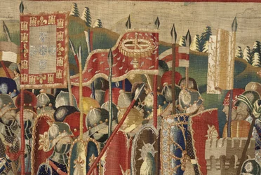 Wandteppich, der die Eroberungen von König Alfons V. von Portugal zeigt