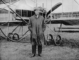 Luftwettrennen London-Manchester: Mr. Jack Alcock und sein Maurice-Farman-Doppeldecker, 1914 1934