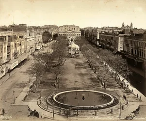 Alexandria, Ägypten: Platz der Konsuln, mit einem großen runden Brunnen