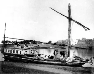Boot auf dem Nil, Ägypten, 1878