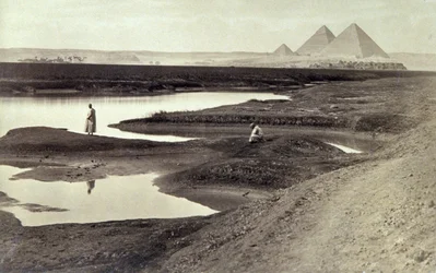 Die Pyramiden von Gizeh, ca. 1880