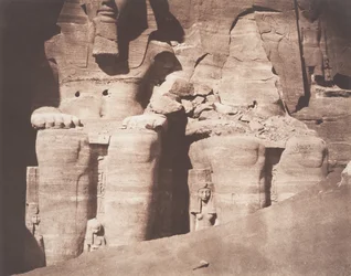 Abo-Sembil, Grand Spéos, Kolossalstatuen von vorne gesehen