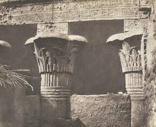 Esneh Latopolis, Konstruktion Ensablée - Architrav, Fûts und Kapitelle, 1851-52