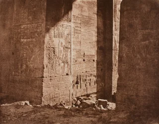 Erster Pylon - Französische Inschrift auf der östlichen Brüstung bei Punkt H, Insel Filae, 1851