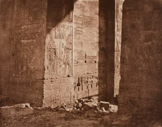 Erster Pylon - Französische Inschrift auf dem östlichen Widerlager bei Punkt H, Insel Fila (Philae)