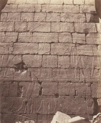 Karnak Theben, Palast - Hypostylhalle - Dekoration der Innenwand