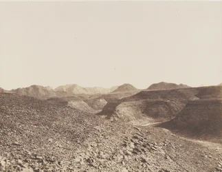 Nubien, Umgebung von Ibrim, Arabische Kette - Ansicht einer Schlucht, 1851-52
