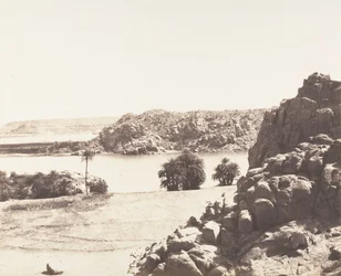 Tâfah, Granitfelsen am Ufer des Nils, 1851-52, gedruckt 1853-54