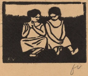 Zwei Mädchen im Hemd, 1893.