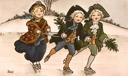 Zwei Kavaliere, viktorianische Karte