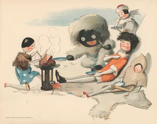 Illustration für Die Golliwoggs Polarabenteuer