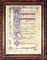 Graduale, mit historisierter Initiale I, die den heiligen Johannes den Evangelisten darstellt, ca. 1315