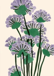 Abstrakte violette Botanicals