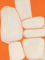 Kräftige Orange Organische Formen