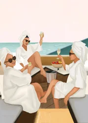 Champagner-Yacht-Entspannung