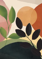 Erdige botanische Abstraktion