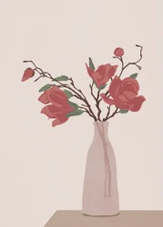 Elegante Magnolienvase