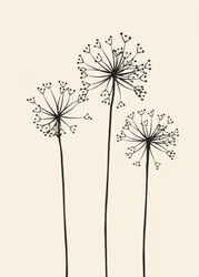 Minimalistische Löwenzahnblüten