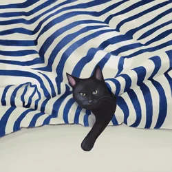 Hervorlugende schwarze Katze