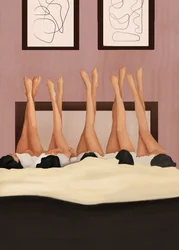 Pyjamaparty-Beine