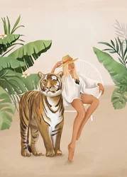 Tropische Tigerfrau