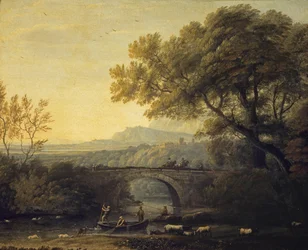 Landschaft mit einer Brücke