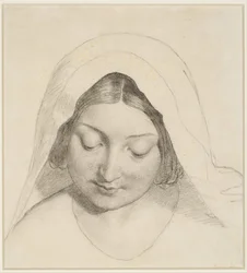 Unsere Dame der Samstagnacht - Studie für den Kopf der Madonna