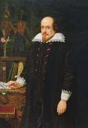 Porträt von William Shakespeare 1564-1616, 1849