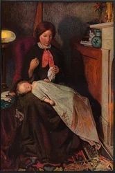 Warten: Ein englisches Kaminzimmer von 1854-1855, 1855