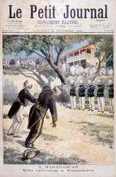 Hinrichtung durch Erschießungskommando in Tananarive, Antananarivo, Madagaskar, 1896