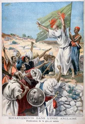 Predigt des Heiligen Krieges während eines Aufstands in Britisch-Indien, 1897