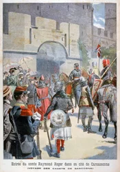 Der Einzug des Comte Raymond Roger in Carcassonne, Frankreich, 1898