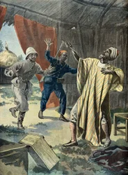 Suizidversuch Samory Tourés, Gefangener der Franzosen im Jahr 1899