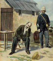 Kapitän Alfred Dreyfus als Gefangener auf der Teufelsinsel