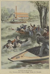 Mutige Rettung aus dem Fluss Doubs durch zwei französische Soldaten