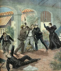 Mord an Antonio Canovas del Castillo durch den Anarchisten Michele Angiolillo