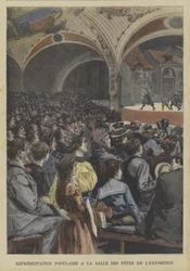 Beliebte Aufführung in der Festhalle der Weltausstellung 1900, Paris