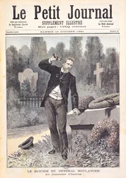 Der Suizid von General Georges Ernest Boulanger (1837-91) auf dem Friedhof von Ixelles, aus „Le Petit Journal“, 10. Oktober 1891
