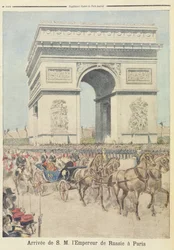Zar Nikolaus II. (1894-1917) in Paris, aus 