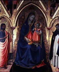 Die Jungfrau und das Kind mit St. Johannes dem Täufer und St. Dominikus