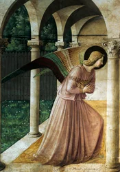 Verkündigung von Giovanni da Fiesole, bekannt als Fra Angelico (circa 1400-1455) (Detail)