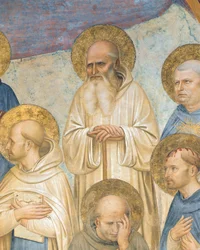 Kreuzigung mit Heiligen