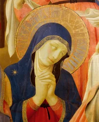 Kreuzabnahme oder Altarbild der Heiligen Dreifaltigkeit, um 1432, von Giovanni da Fiesole, bekannt als Fra Angelico (1400-ca. 1455)