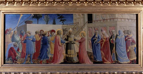 Die Hochzeit der Jungfrau. Predelle (Gemälde auf Holz) 1435