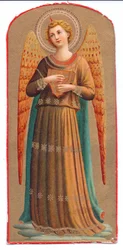 Farblithografie Fra Angelico Engel Musikinstrument, ca. 1910