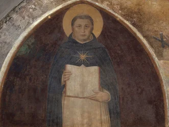 Heiliger Thomas von Aquin mit der Summa Theologica, 1441-1442